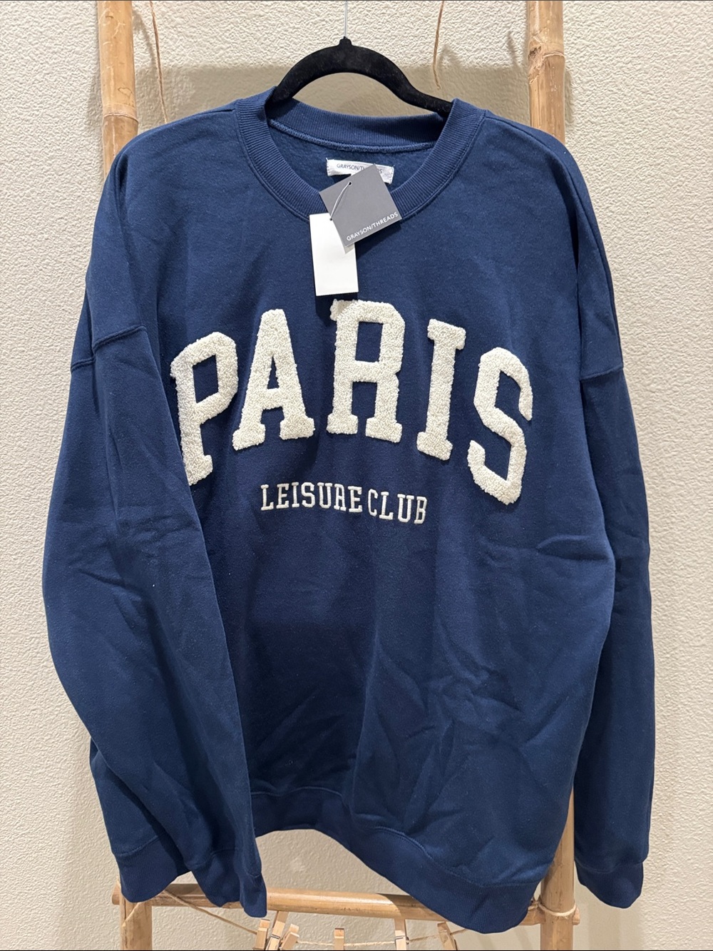 Grayson/Threads Paris Leisure Club Navy Crewneck Sweatshirt